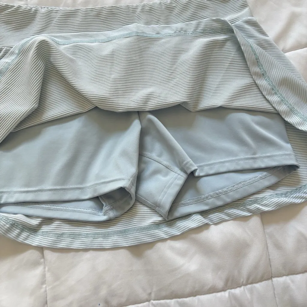 Adidas Parley Womens Size Large White Blue Skirt Skort Striped Golf Tennis - Image 7