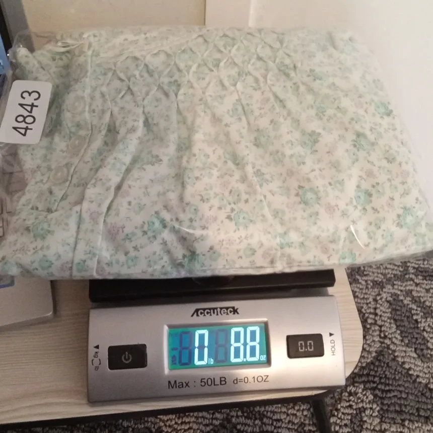 Miss Elaine Light Green Floral Night Gown Menamilist Comfy Womens XL - Image 9