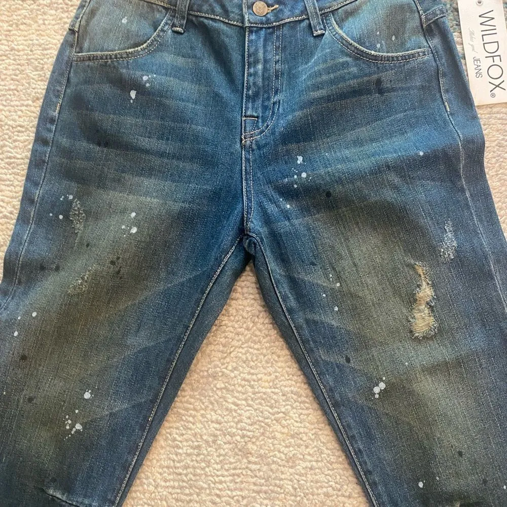 Wildfox paint splattered boyfriend medium Da Vinci wash baggy boyfriend jeans - Image 5