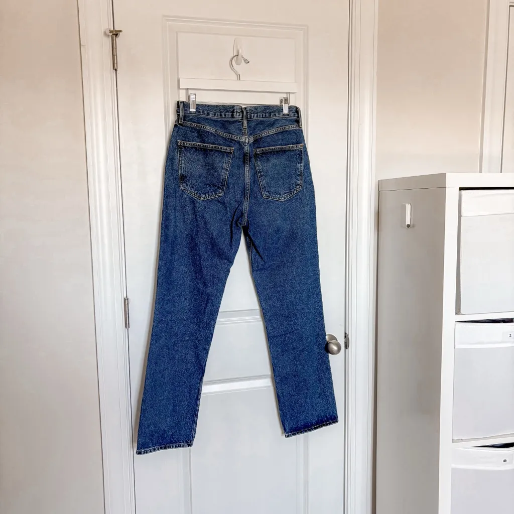 AGOLDE Lana Mid Rise Straight Jeans Sphere - Image 5