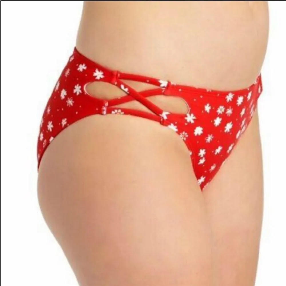 California Waves red strappy bikini swim bottom - Image 2