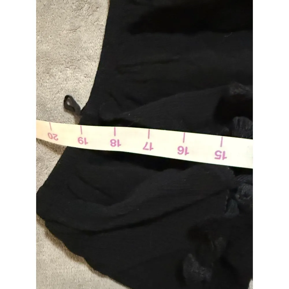 NWT Velvet‎ Black Blouse Teasels Off-Shoulder Bohemian Crop Size Medium - Image 10