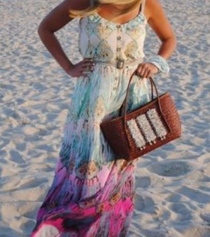 Nanette Lapore Silk Boho Dreamcatcher Maxi Dress Size 4 - Image 14