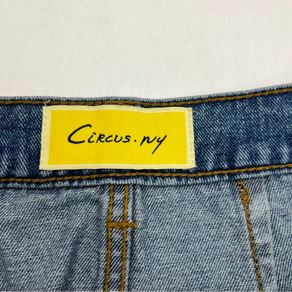 CIRCUS NY Carpenter Cargo‎ Denim Midi Skirt Womens Size 26 Side Show Blue NEW - Image 4