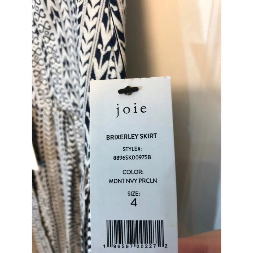 NWT Joie Brixerley midi Skirt midnight navy porcelain - Image 12