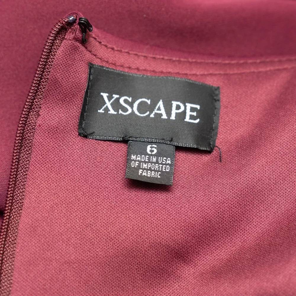 Xscape | Long Sleeve Scuba Ruched Gown - Image 4