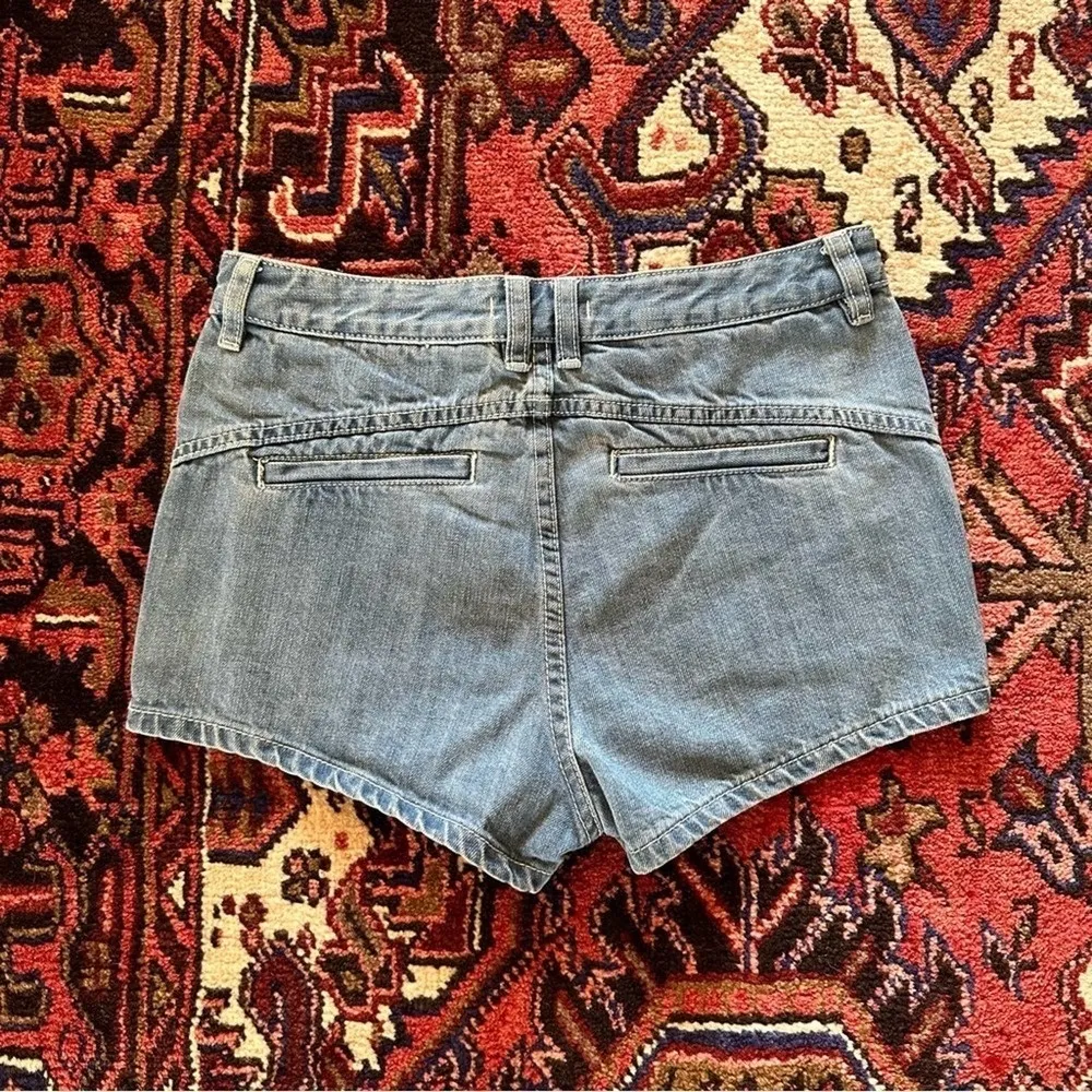 Free People Sweet Surrender Lace Pocket Denim Shorts - Image 6