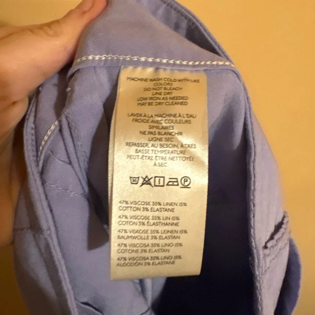 Anthropologie Maeve Colette Magic Fabric Crop Wide Leg Pants in Lilac - Image 6