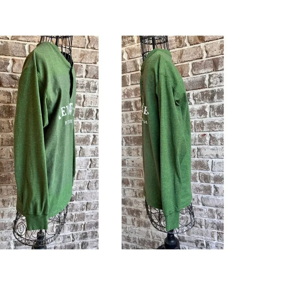 Vintage Key West Shirt Medium Henley Hanes Hunter Green Buffett Florida … - Image 10