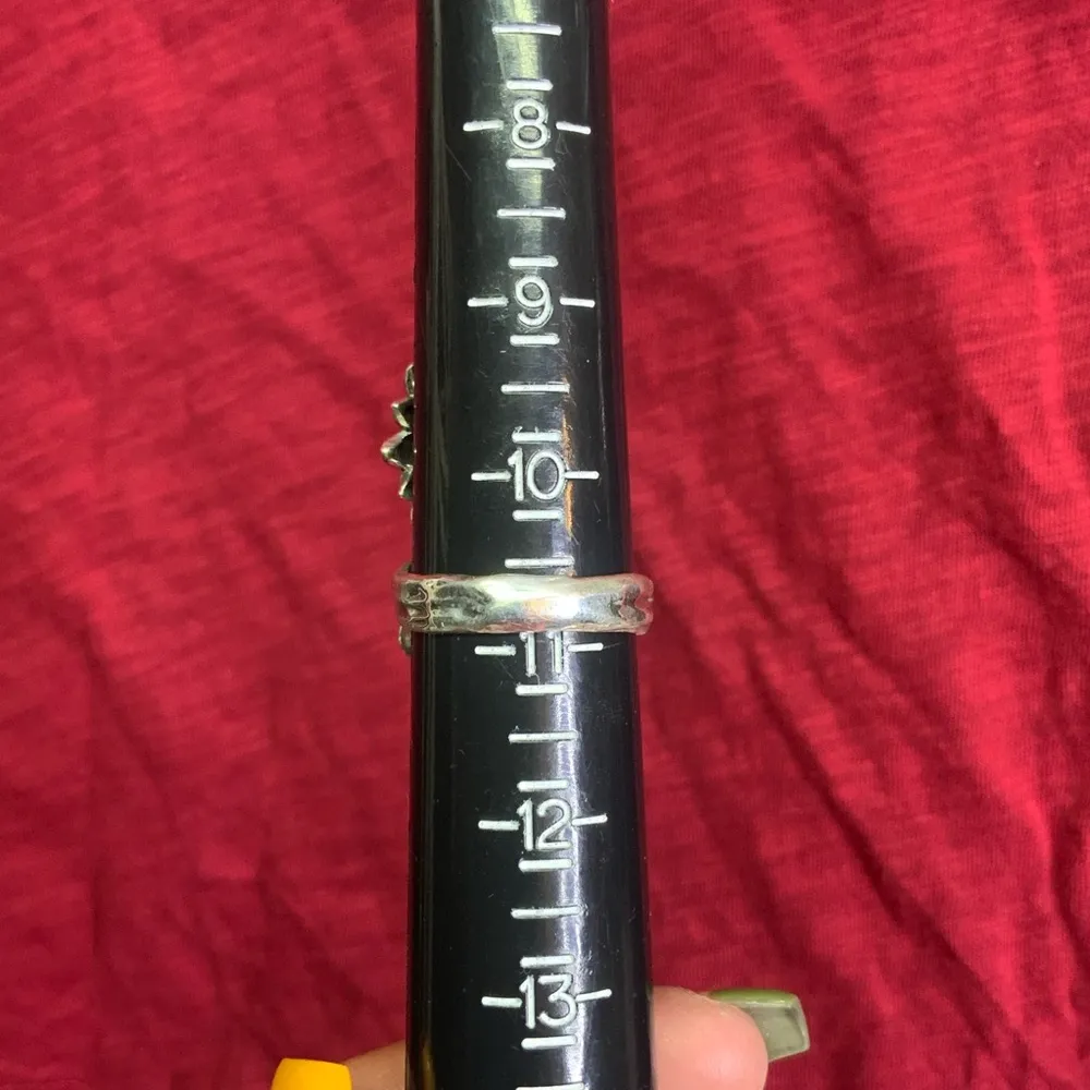 Fabulous Sterling Silver 925 Pink Opal Floral Ring - Image 4