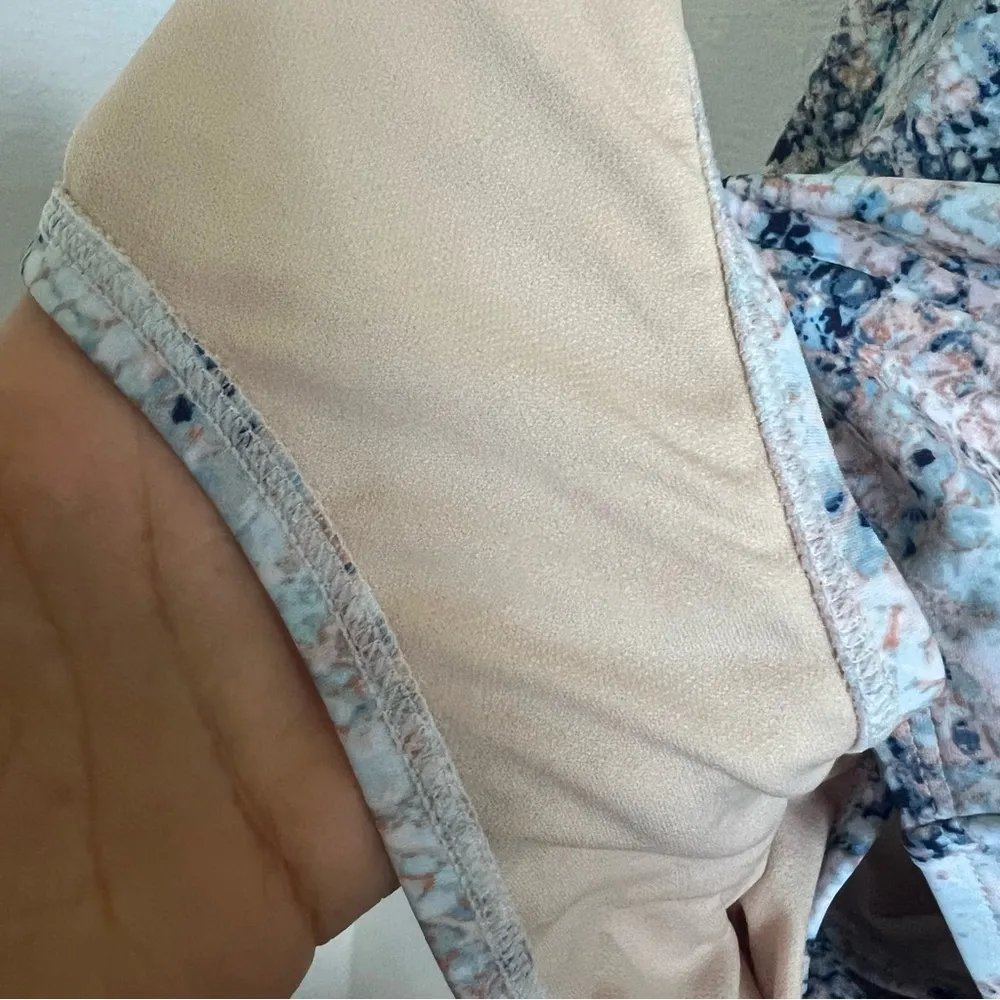 Kona Sol Watercolor Abstract Animal Print Earthy One Piece Strappy Swimsuit L - Image 6