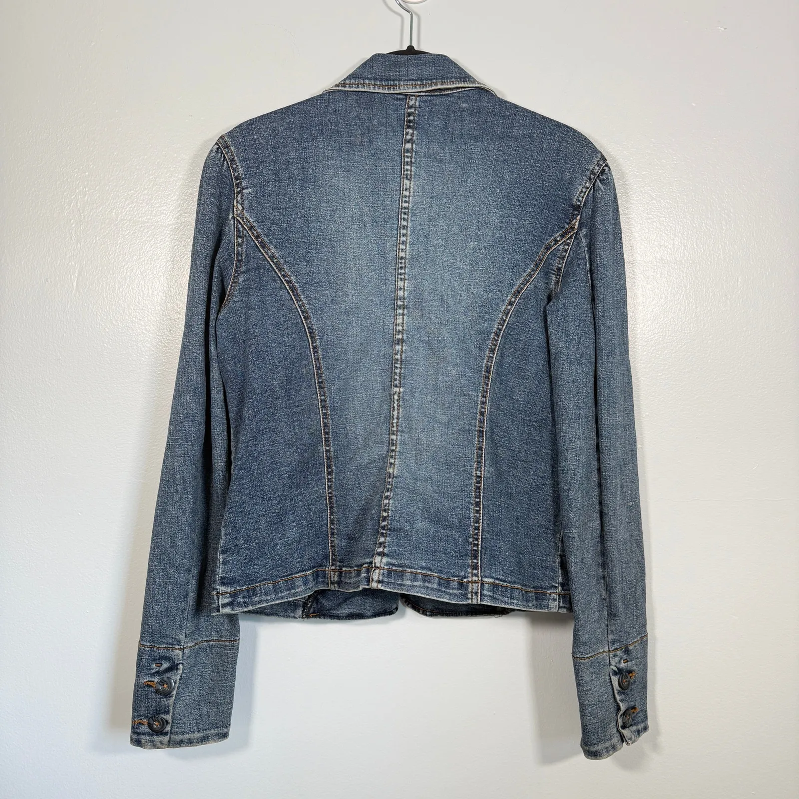 Hot Kiss Y2K Denim Blazer Jacket Sz M - Image 5