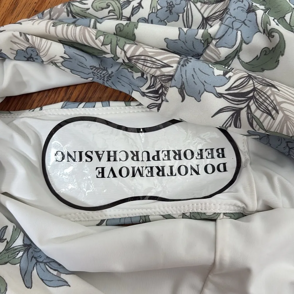 Andie bikini set Valencia top Super High‎ Waisted Bottom Tuscan floral sz S NWOT - Image 4