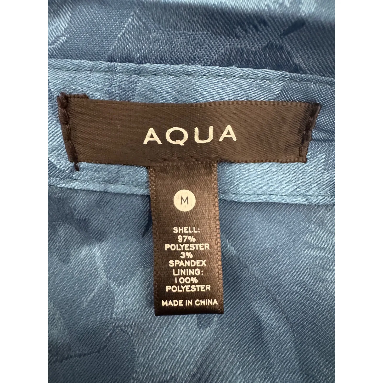 AQUA Blue Floral Print Long Sleeve Wrap Mini Dress - Women's Size M‎ - Image 12