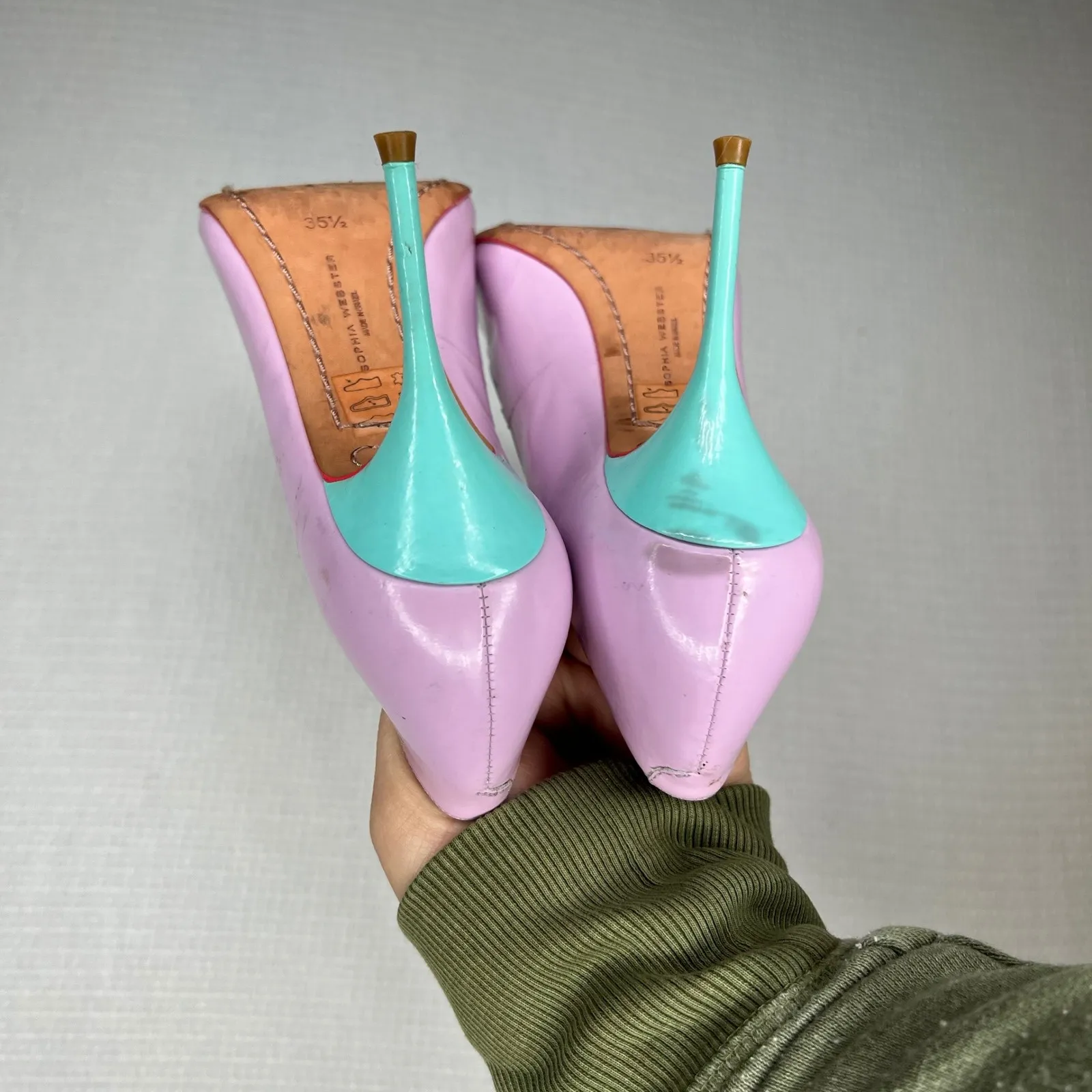 Sophia Webster Y2K Lilac Patent Leather Pointed Toe Stiletto‎ Heels 35.5 Purple Size undefined - Image 3