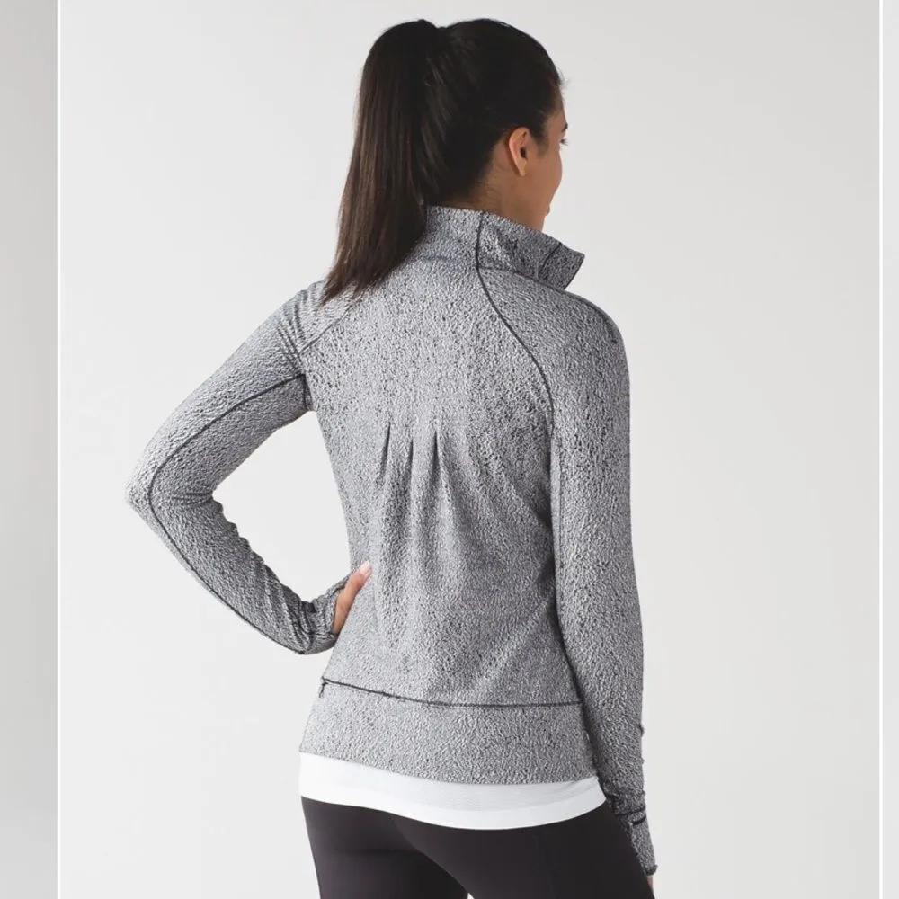 Lululemon Rush Hour 1/2 Zip
Running Luon Spray Jacquard White Black - Image 3