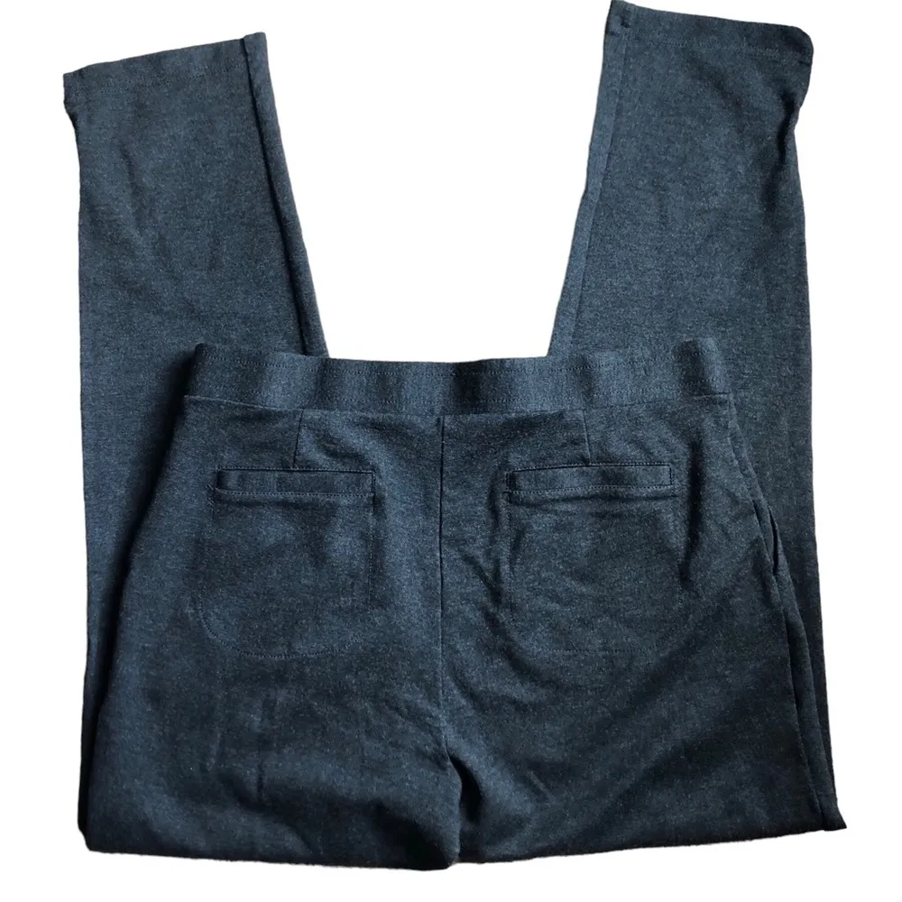 Slim SOHO Joggers M Charcoal Gray Pull On Belt Loops Stretch Knit Yoga - Image 4