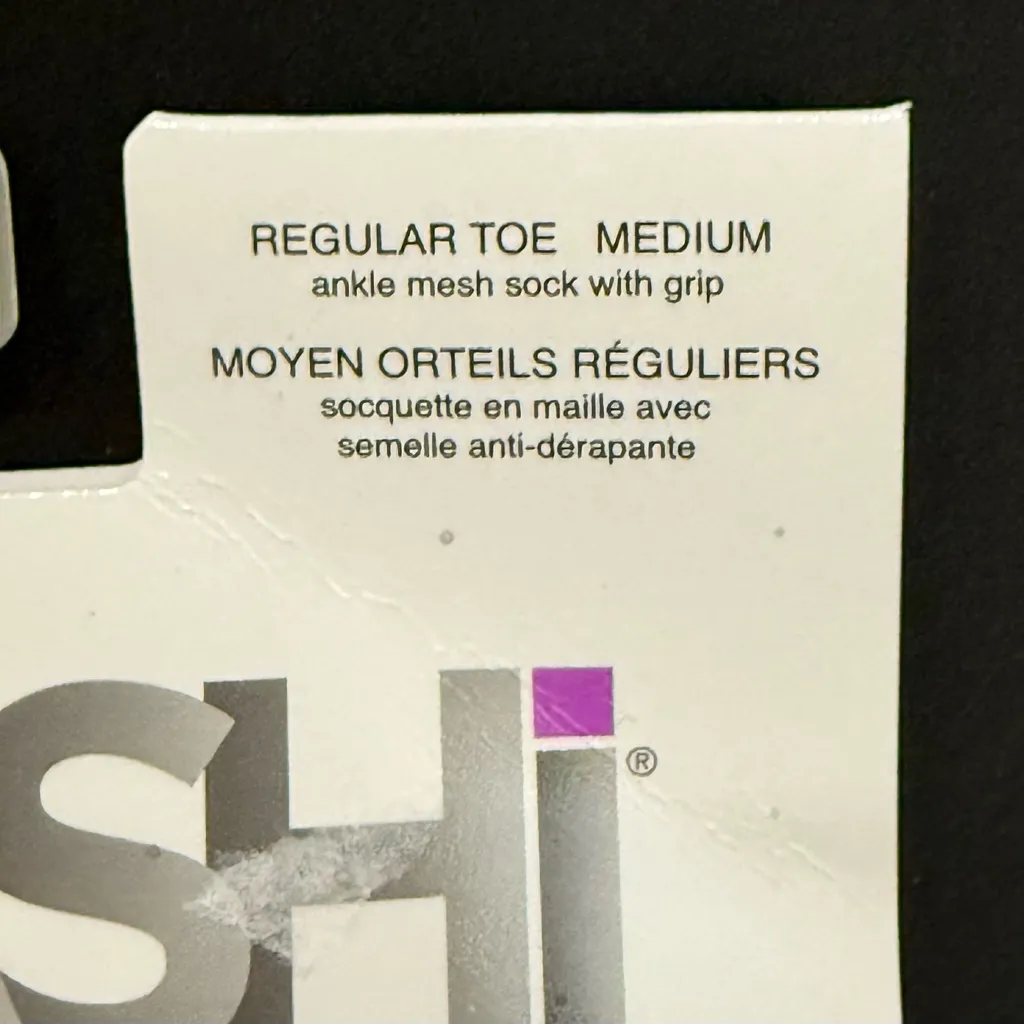 SHASHI Sweet Open Style Clean & Cool Denim Barre Pilates Yoga Full Grip Socks M Blue Size M - Image 8