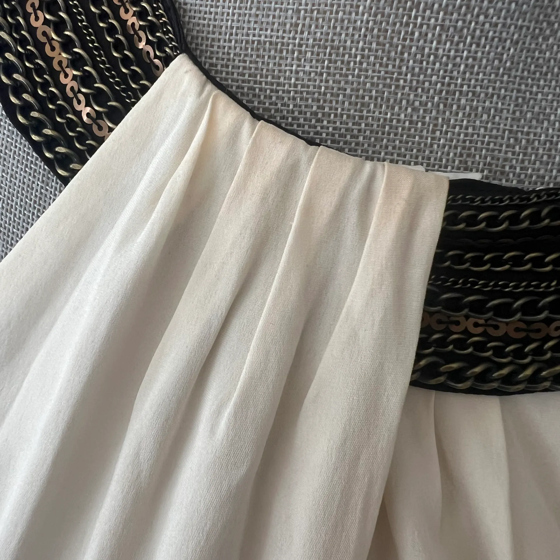 Ivory Silk Embellished Halter Top - Image 3