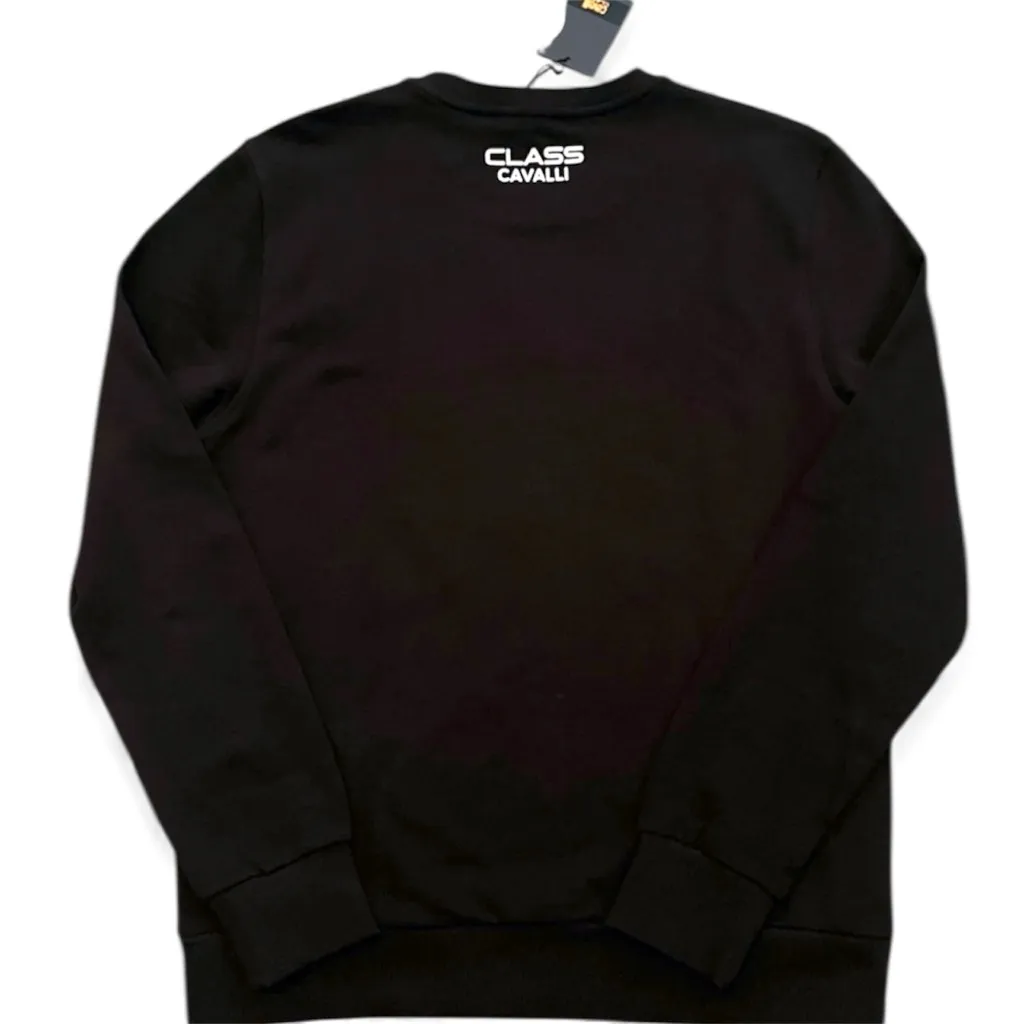Cavalli Class Cavalli graphic croc Sweatshirt, black unisex size L women’s Size L - Image 6