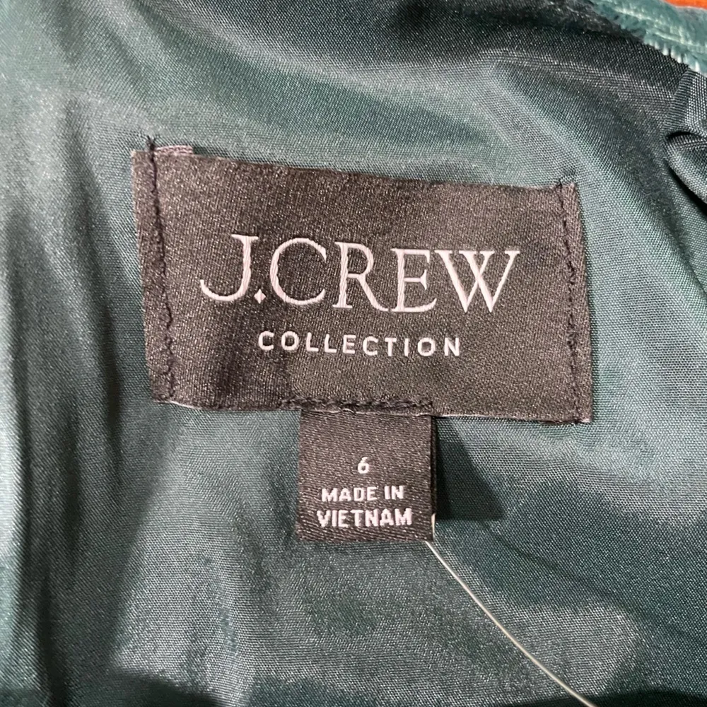 NWT J. Crew Collection Green Velvet Jeweled Button Front Mini Dress - Sz 6 - Image 15