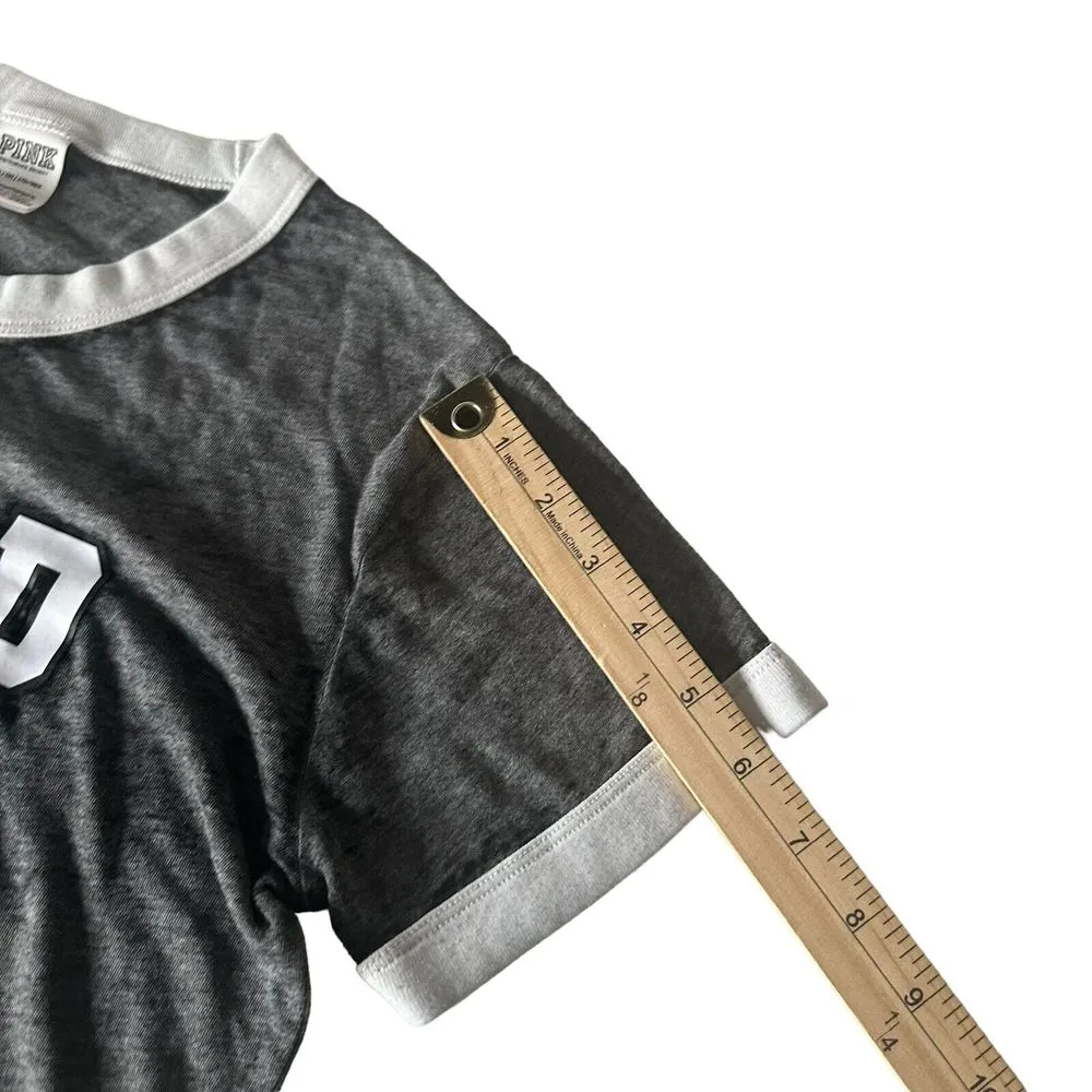 Victoria's Secret P Logo‎ Tee Size S Distressed Gray Short Sleeve Lightweight - Image 13