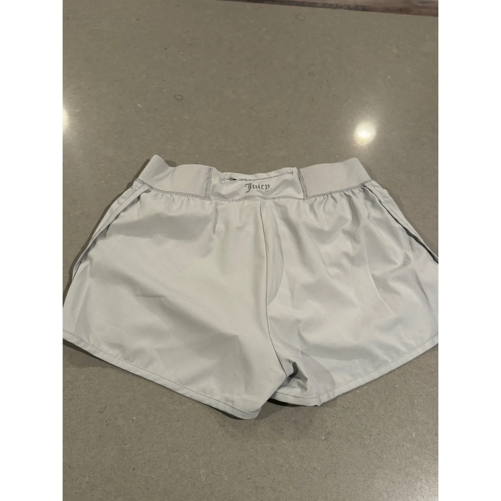 Juicy Couture Athletic Shorts Light Gray Running Gym Workout Women's Size S - Image 4