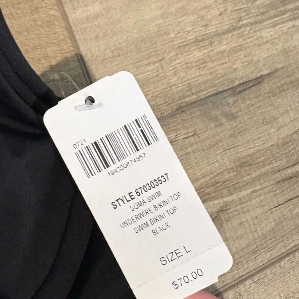 Soma underwire bikini top black size large - Image 7