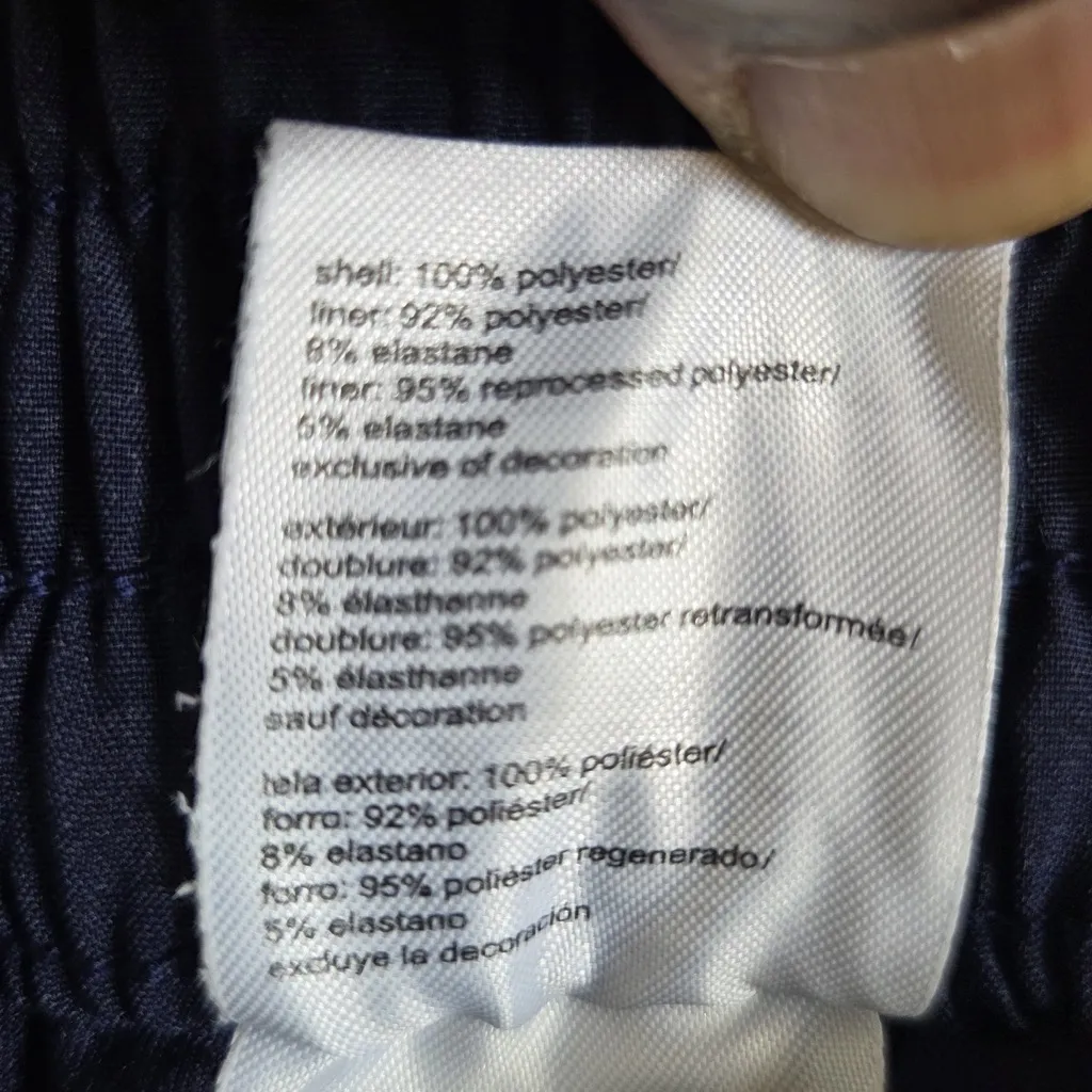 Speedo Navy Blue Eyelet Elastic Waist Sporty Skirt - Image 4