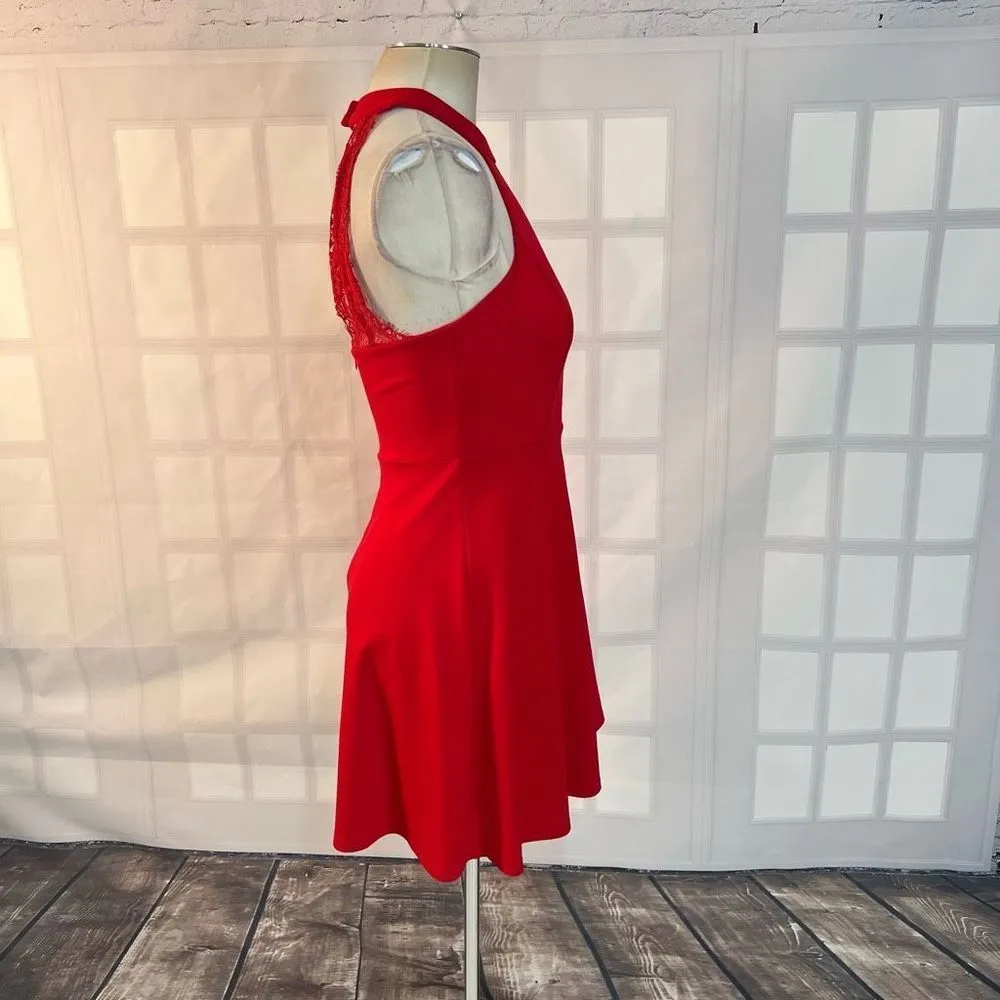 Lulu’s NWT Hometown Girl Red Lace Skater Dress size small - Image 7
