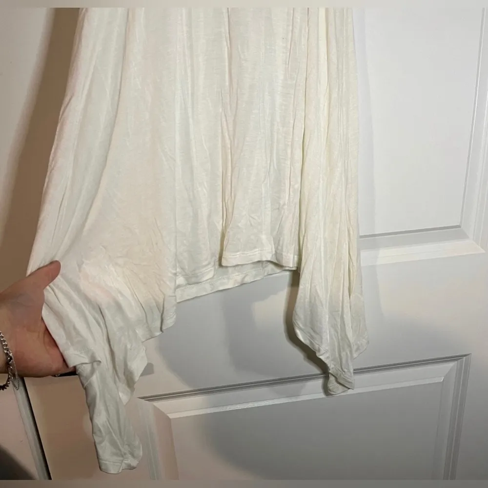 Vitta Luna White Fabric Flowered Scoop Neck Tank Top Blouse Size Large - Image 5