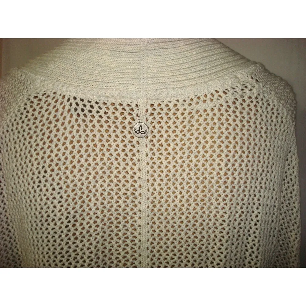 NWT New Womens Beige Lima Prana Sweater L Soft Cardigan Open Casual Organic Cott - Image 10
