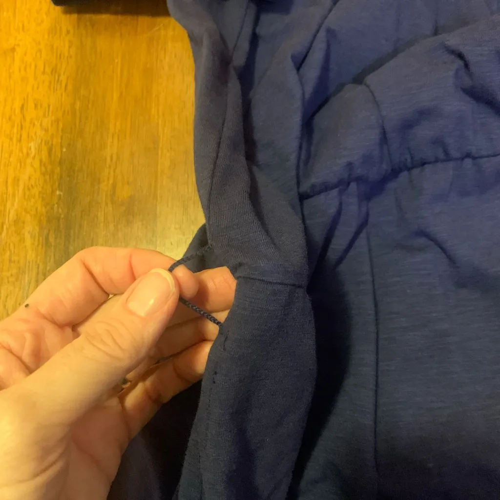 Soft Surroundings Jumpsuit Large Navy Blue Snap V-neck Short sleeve - Image 10