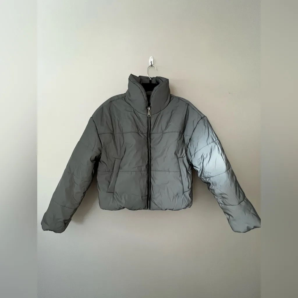 Steve Madden Polar Coat in Silver, size S - Image 6