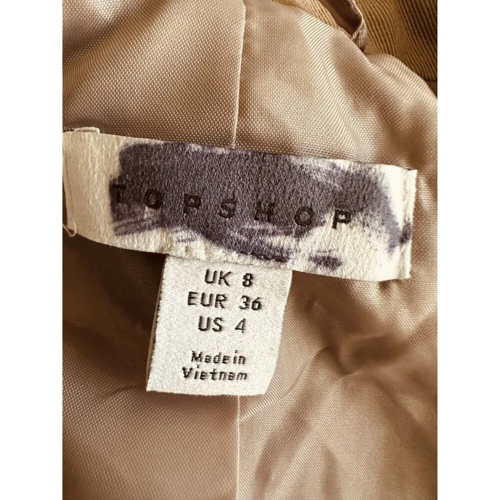 Topshop Farrah Belted Long Blazer Oversized Boyfriend Office Preppy NWOT 4 - Image 5