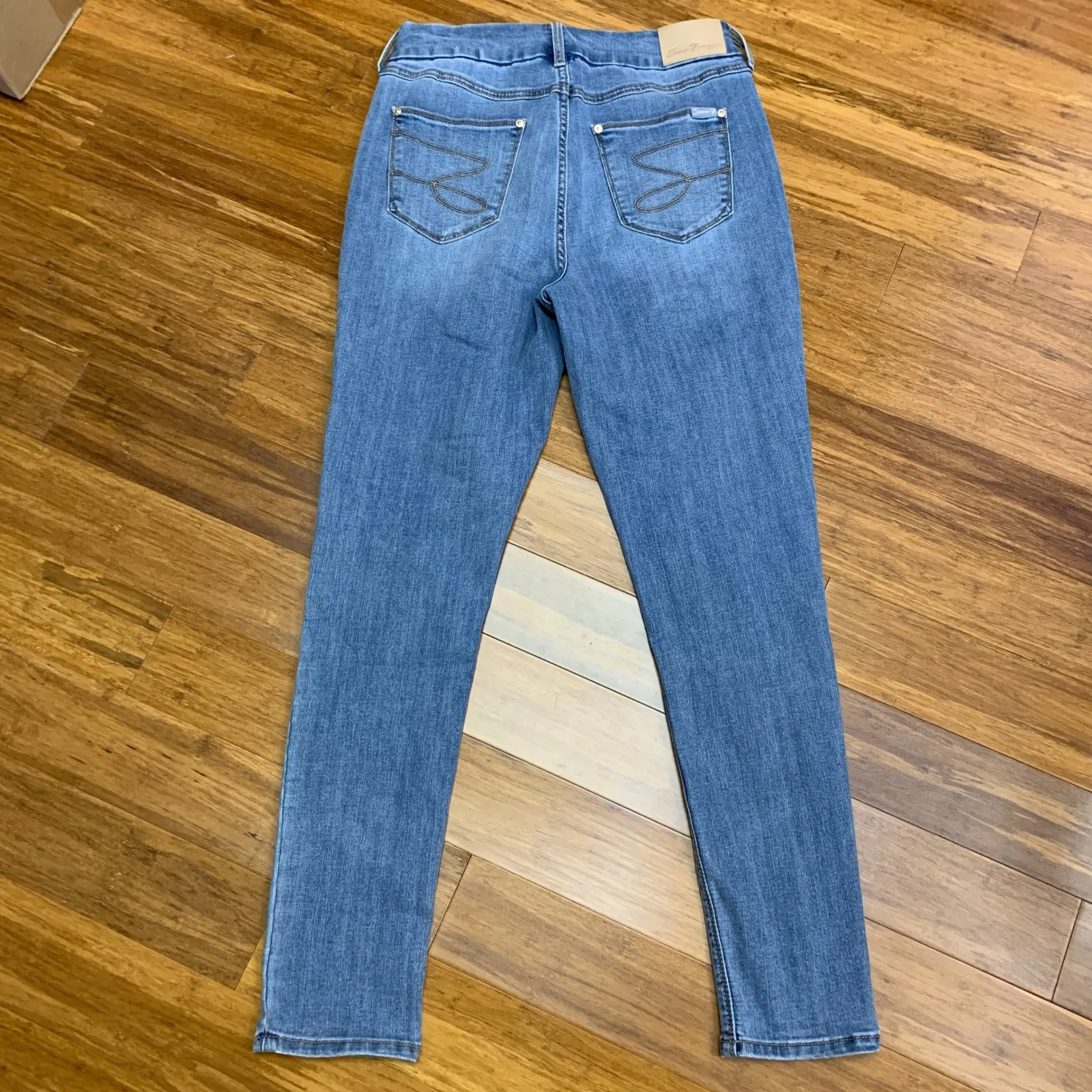 Seven 7‎ Women's Size 8 Oxford Wash High Rise TummyLess Skinny Jeans Casual Blue - Image 4