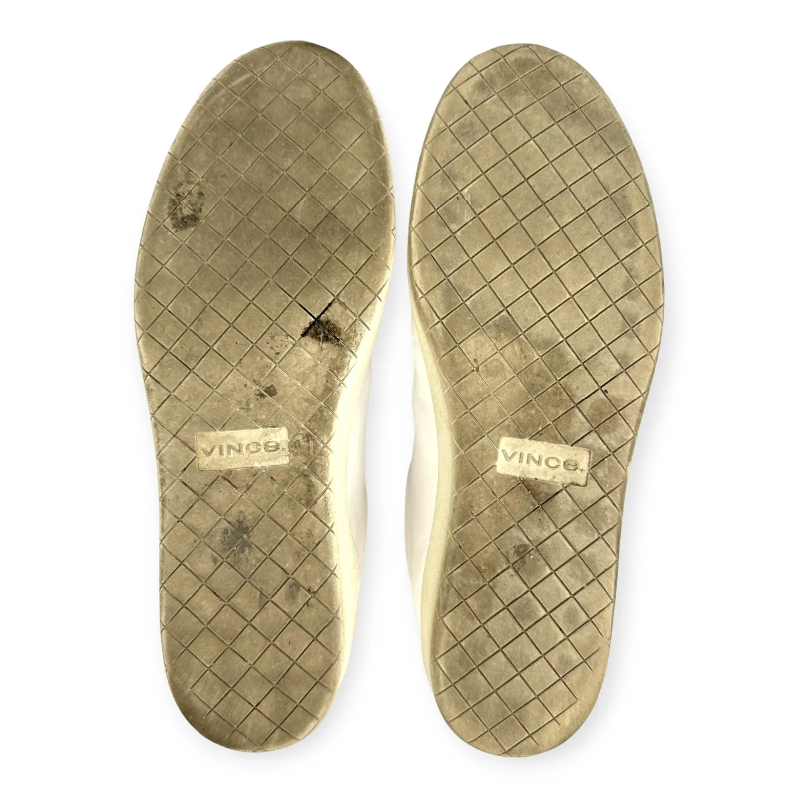 VINCE | Women's Sz 7 | Janna White Leather Gray Suede Low Top Lace Up Sneaker - Image 10