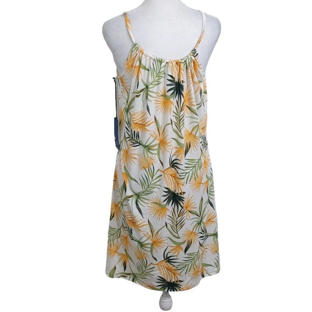 Caribbean Joe Orange and Green Tropical Swim Cover NWOT Size Small - Image 4