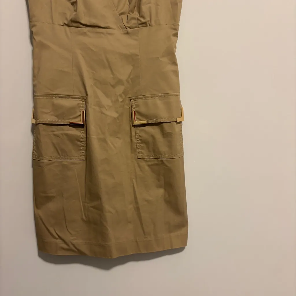 Michael Kors Tan V-Neck Mini Dress - Image 3