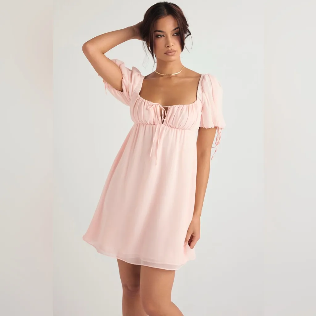 NWT Princess Pink Quartz Mini Dress Size XS Romantic & Sweet - Image 4