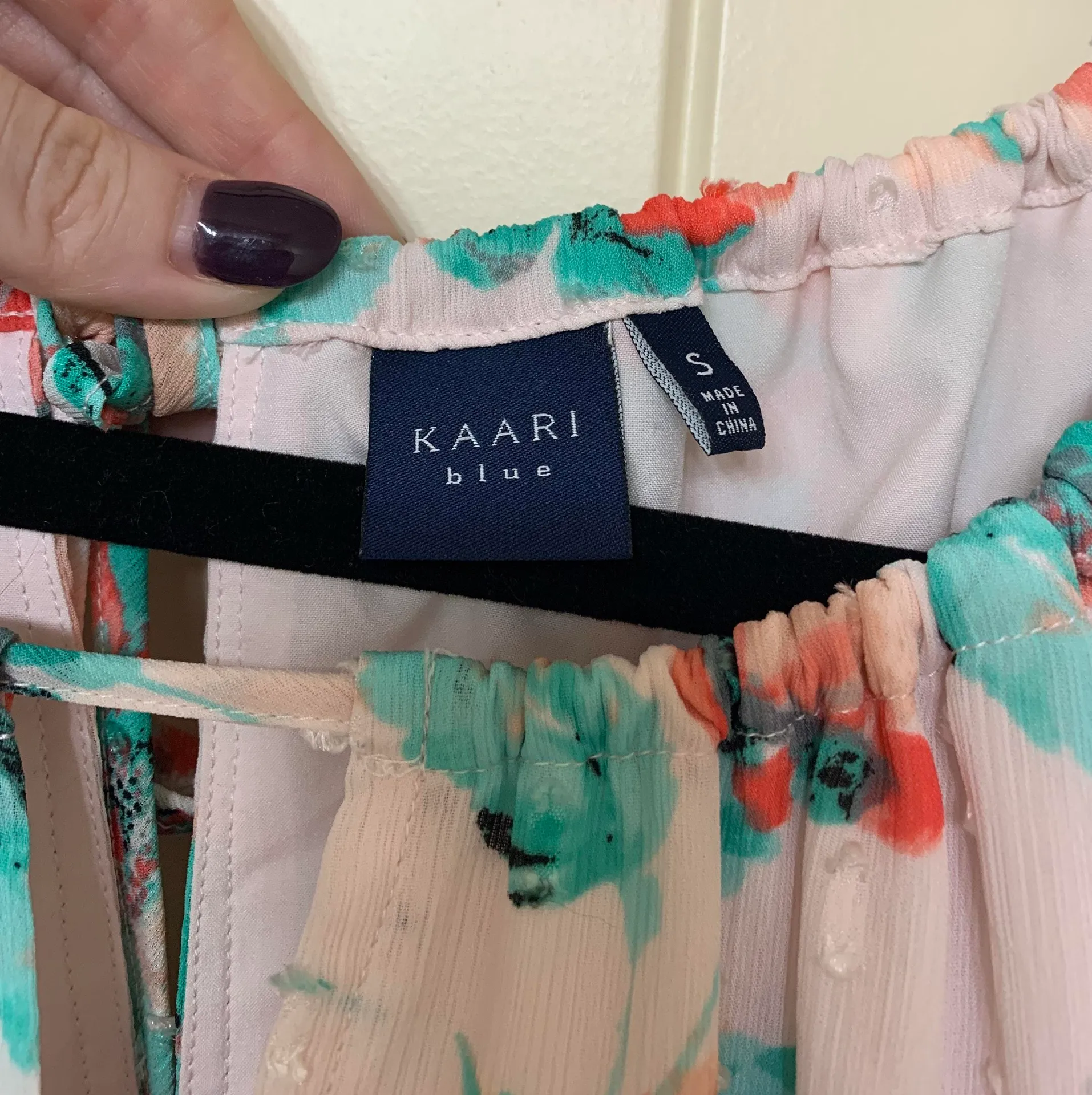 Kaari Blue  Floral Blouse  - Image 3