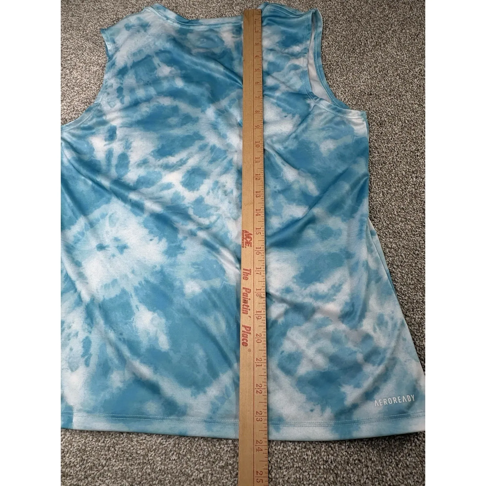 adidas aeroready Softball Tank Top Medium Blue Tie Dye "If Softball Was Easy .." - Image 10