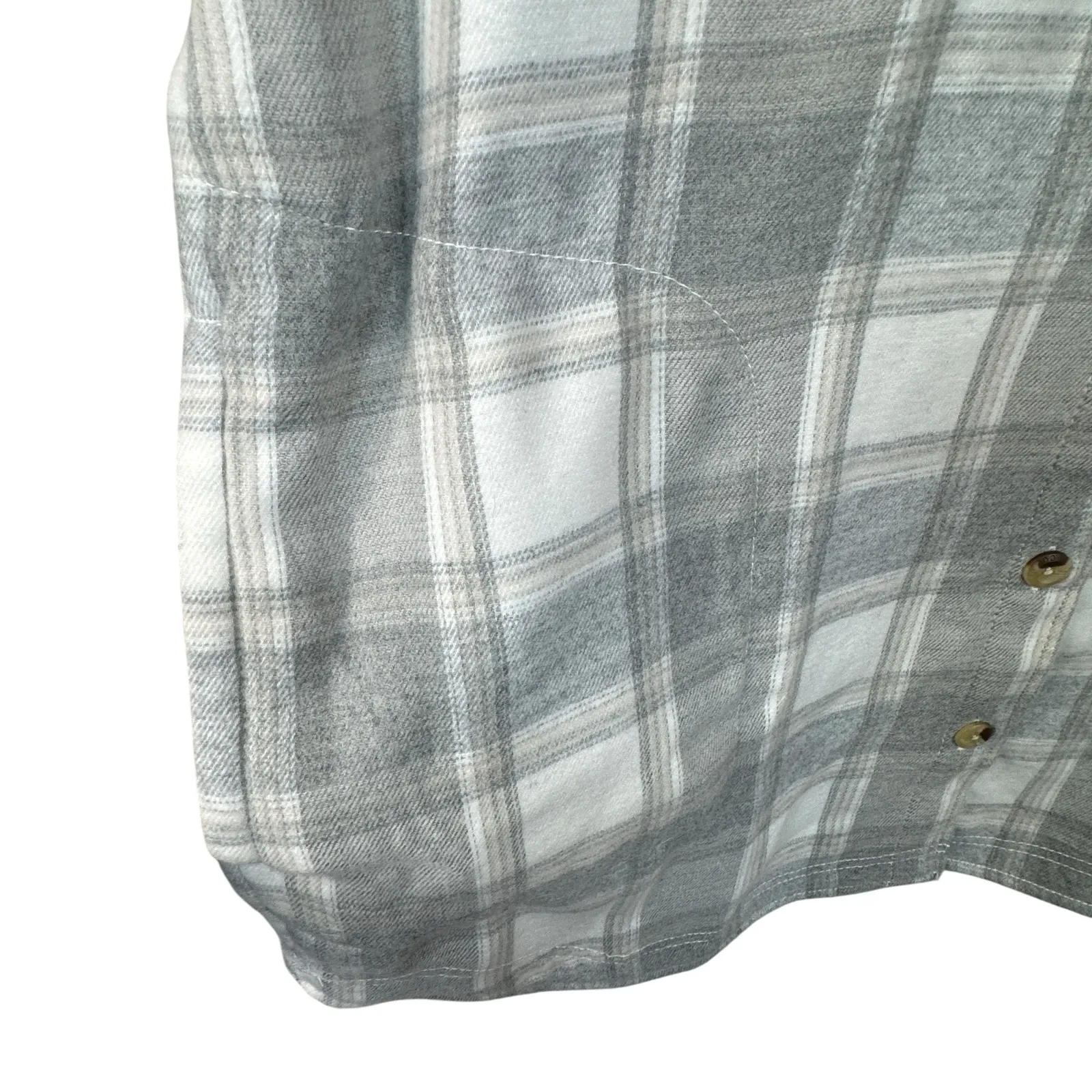 Columbia Womens X-Large Flannel Jacket Shacket Plaid Button-Up Pockets Collared - Image 4