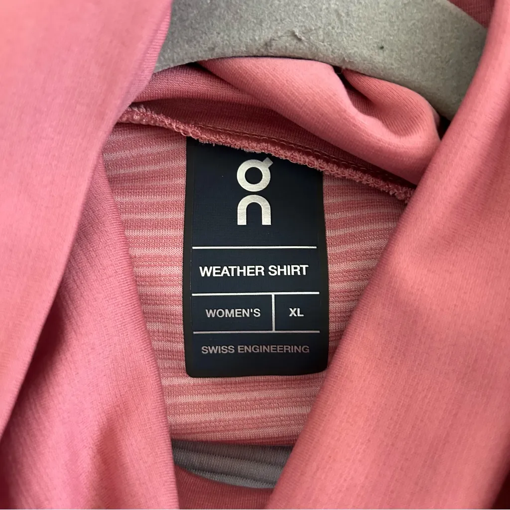 OnCloud Women’s On Weather Shirt Cowl Neck Rose/ Grey XL Pink - Image 8