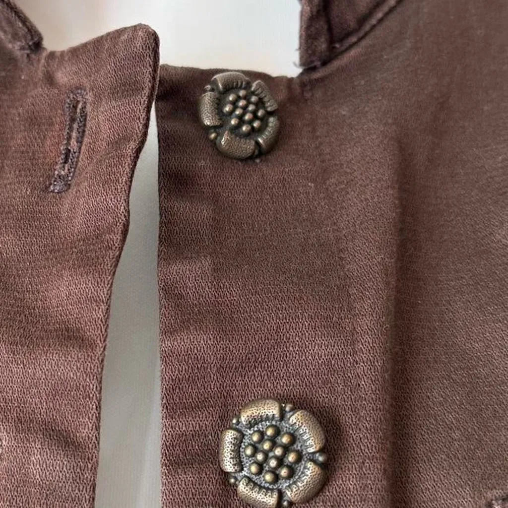 Valerie Stevens Y2K Brown Button Down Jacket - Image 4