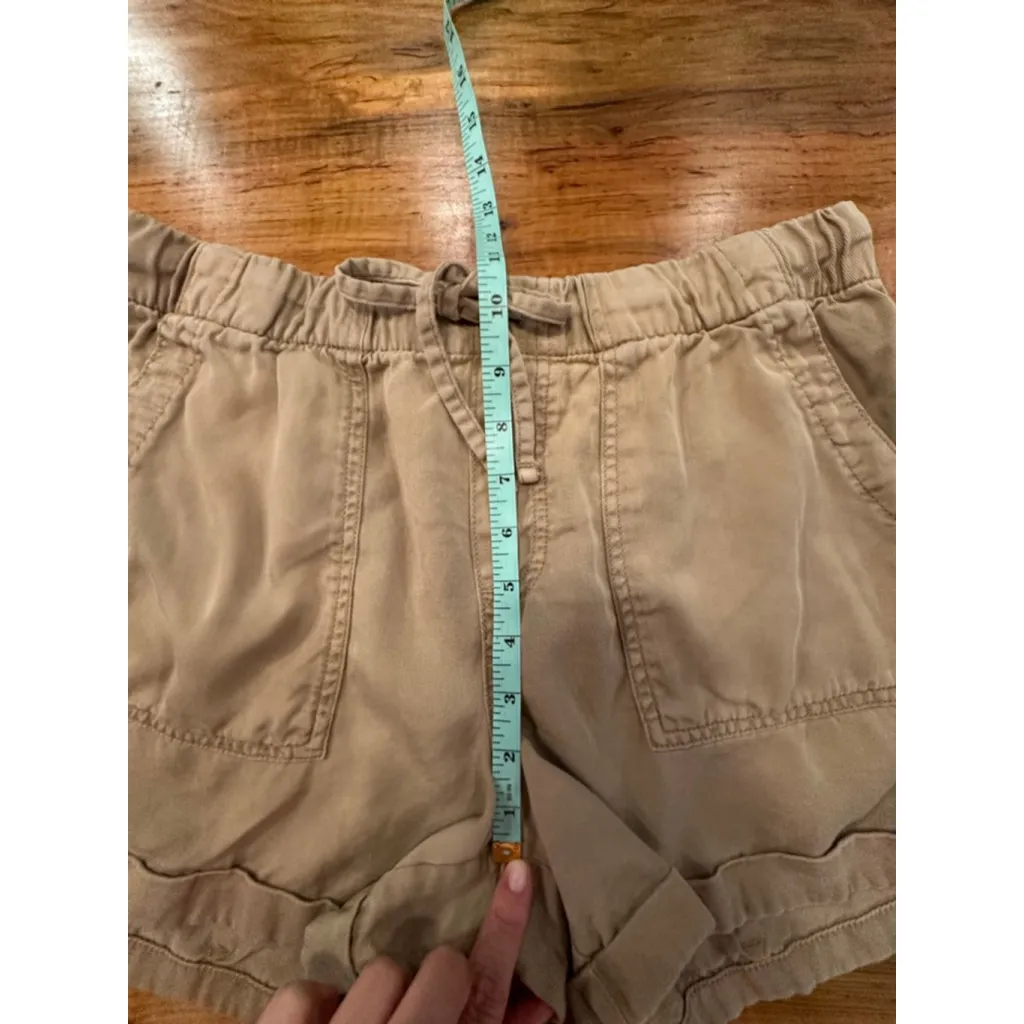 Women's GAP Beige Lyocell Drawstring Shorts S - Image 8