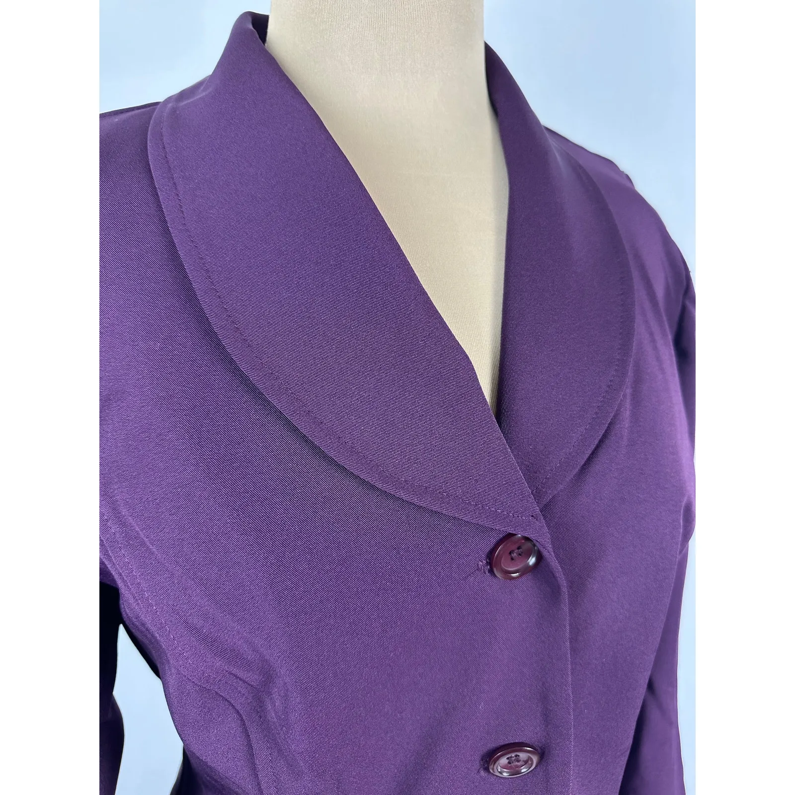 Vintage Size 8 Olivia Matthews Skirt Suit Set Plum Deep Purple Professional - Image 5