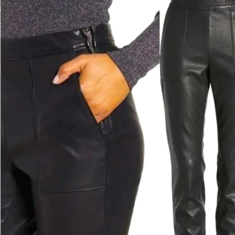 NWOT BlankNYC Black The Bond Faux Leather Zip Pants 26 - Image 3