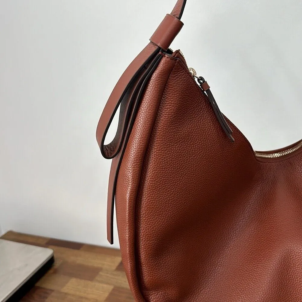 Kate Spade Smile Large Leather Shoulder Bag Purse‎ Camel Tote NWOT Designer - Image 7