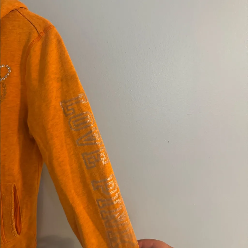 vintage PINK by victoria’s secret Vols zip up orange hoodie size XS - Image 3